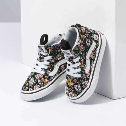 Vans - Floral Sk8-Hi Zip Skate Shoe - Toddler Girls'