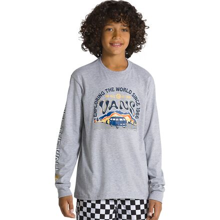 Vans - Get There Long-Sleeve Top - Boys' - Athletic Heather