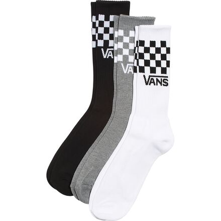 Vans - Classic Check Crew Sock - Men's - Black/White