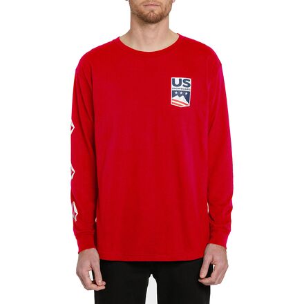 Volcom - USST Stone Long-Sleeve T-Shirt - Men's - USST Red