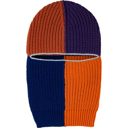 Verloop - Quattro Rib Colorblock Balaclava - Navy/Flame
