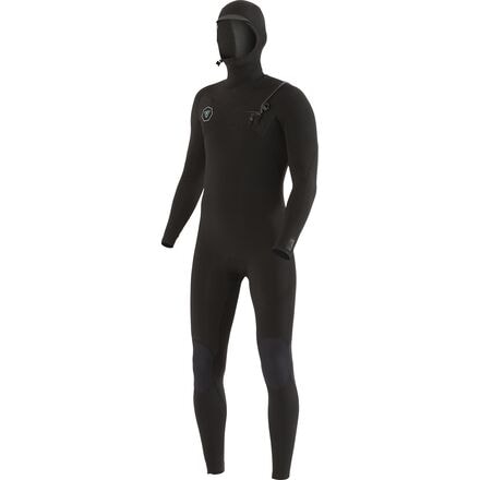 Vissla - 7 Seas 6/5 Chest Zip Long-Sleeve Hooded Wetsuit - Men's - Black