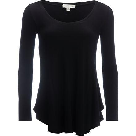 White + Warren - Flounce Open Crewneck Shirt - Women's