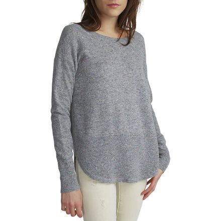 White + Warren - Curved Rib Hem Crewneck Sweater - Women's