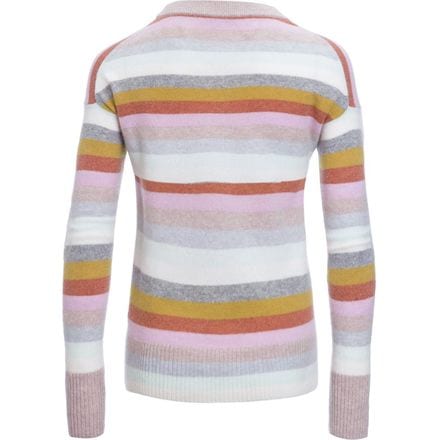 White + Warren - Multicolor Stripe Crewneck Sweater - Women's