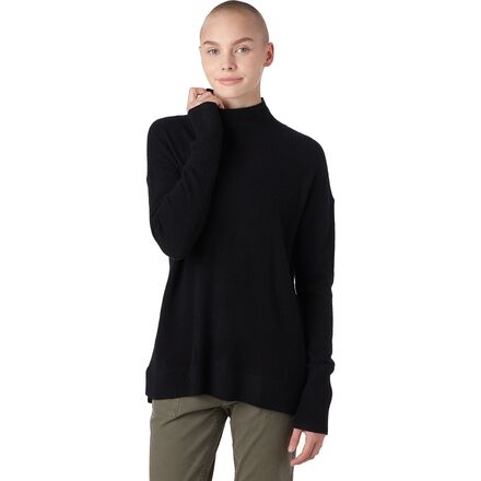White + Warren - Side Slit Stand Neck Sweater - Women's