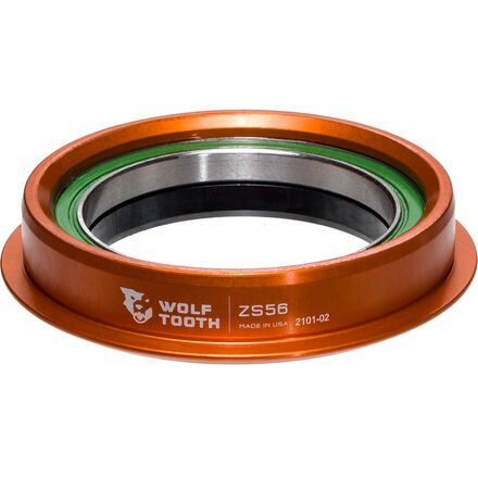 Wolf Tooth Components - Premium ZS56/40 Lower Headset Assembly - Orange, Stainless Steel