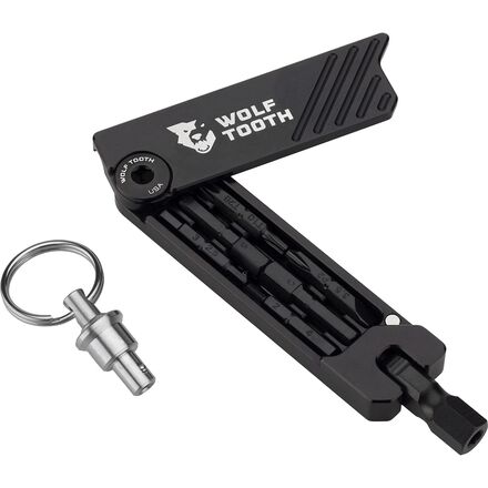 Wolf Tooth Components - 6-Bit Hex Wrench Multi-Tool - Black Bolt with Keyring