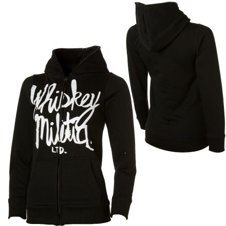 Whiskey Militia - Spill Script Full-Zip Hooded Sweatshirt - Women's