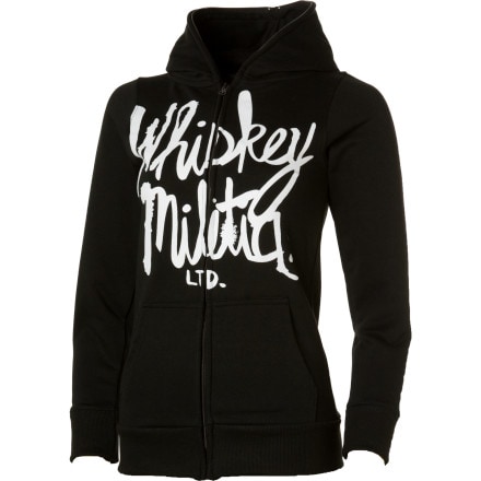 Whiskey Militia - Spill Script Full-Zip Hooded Sweatshirt - Women's