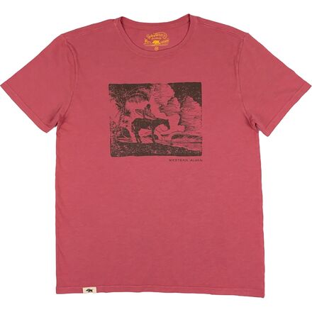 Western Aloha - Surfing Cowboy T-Shirt - Men's - Red