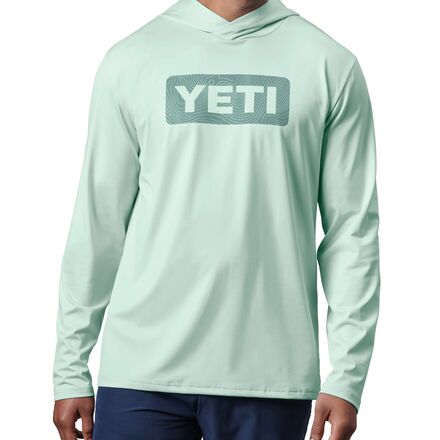 YETI - Wave Logo Badge Hooded Long-Sleeve Sunshirt - Men's - Ice Mint