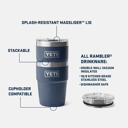 YETI - Rambler 16oz Stackable Pint + Magslider Lid
