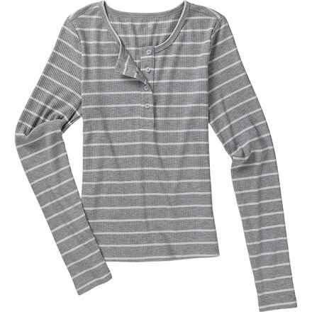 The Perfect Ribbed Henley Top - Women's