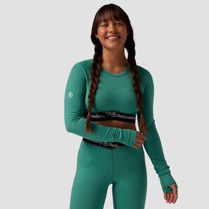 Cedars RWS Merino Lt-Wt Baselayer Cropped Crew Top - Women's image
