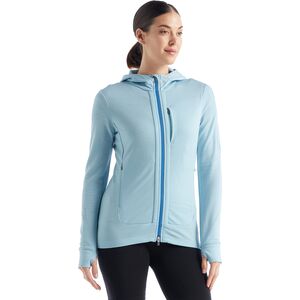 women's crush long sleeve zip hood