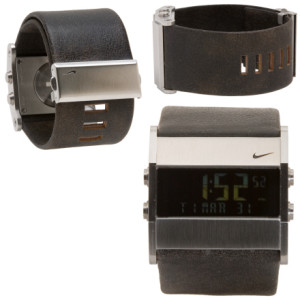時計 Nike Oregon Digital Watch WomanNEW PRICE Nike Oregon Series Square Digital Black Leather & Stainless