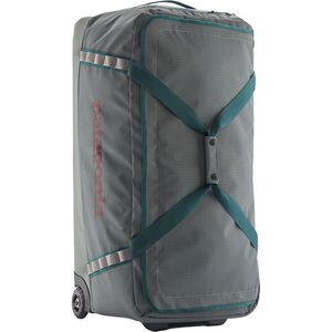 patagonia duffel 100l Black Hole - Recycled polyester Weekendbee reinforced haul handles withstand overzealous baggage handlers Patagonia Black Hole 100L Duffel