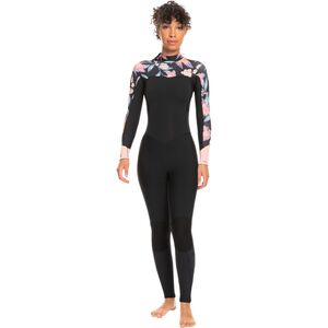 Produktbild von Roxy Women's Swell Series 2 Mm Short Sleeve Back Zip Shorty Wetsuit ERJW503027 - Anthracite/Paradise Found Roxy Women's Size - US 12 - Roxy Women's Size - US 12