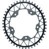 absoluteBLACK - Oval GRAVEL 110BCD 1x Chainring - Black, Shimano 9100/8000/9000/6800