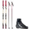 Alpina - Control 60 Classic Ski Package w/ Poles  - Men's - All Black/Red