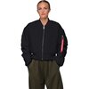 Alpha Industries - MA-1 Cropped Flight Oxford Jacket - Women's - Black