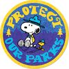 Apply Stickers - Protect Our Parks Sticker - Blue
