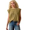 Ariat - Honky Tonk T-Shirt - Women's - Faded Army