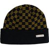 Autumn - Squared Fleece Lined Beanie - Black