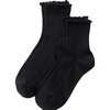BAGGU - Lettuce Edge Sock - 2-Pack - Black