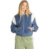 Billabong - Batter Zip Fleece Jacket - Women's - Blue Smoke