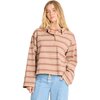 Billabong - Sugar Stripe Long-Sleeve Polo Top - Women's - Sugar Almond