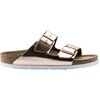 Metallic Copper Leather/White