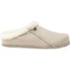 Antique White/Natural Suede Shearling