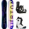 Burton - Custom Flying V w/ Ruler Boa + Cartel Snowboard Package - Faded,Black,White