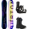 Burton - Custom Flying V w/ Ruler Boa + Cartel Snowboard Package - Faded,Black,Black