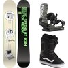 Capita - Spring Break Resort Twin Snowboard + STR Binding + Aura OG - Misc, Camo, Black/White 20