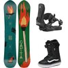 Capita - Equalizer w/ Encore OG + Trilogy Snowboard Pkg - Women's - One/Blk/Blk/Wht20