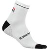 Chaussettes De Cyclisme Castelli Corsa Due - Femme, L/XL, Roses Et Blanches