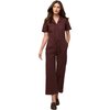 DU/ER - Stretch Canvas Girlfriend Jumpsuit - Women's - Garment Dye Espresso