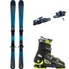 Defiance - Flash Jrs Ski + EL 7.5 GW Binding + Idea Free Boot - Kids' - Blu/Blk/Blk/Lime