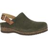 Olive Embossed Suede