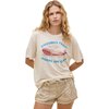 DAYDREAMER - Greetings From Morro Bay Burnout Boyfriend T-Shirt - Women's - Stone Vintage