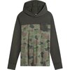 Free Fly - Colorblock Shade Hoodie - Kids' - Dark Forest/Vintage Camo Oil Green