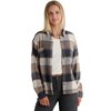 Free Fly - Seawool Oversized Flannel Shirt - Women's - Plaid Anthracite