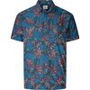 Flylow - Wesley Short-Sleeve MTB Shirt - Men's - Ocean/Dragonfruit Pine Cone Party