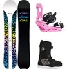 Gnu - Barrett Snowboard + Scribe Re:Flex Binding + Lotus Boot - One Color, Fuchsia Pink, Black/Light Pink