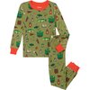 Hatley - Cotton Rib Pajama Set - Toddlers' - Outdoor Explorer/Loden Green