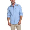 Howler Brothers - Crosscut Deluxe Long-Sleeve Shirt - Men's - Fanned Flora/Faded Blue Oxford
