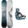 Head USA - Rush 2.0 w/ RX One Binding Snowboard Bundle - Gray,Petrol